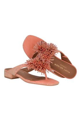 Ciabatta infradito donna Kurt Geiger  in camoscio colore pesca. KURT GEIGER | 893-PESCA
